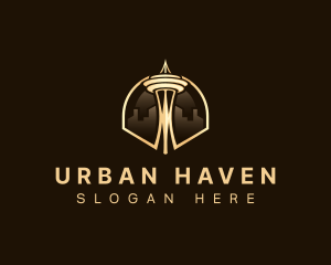 Space Needle Tower logo design