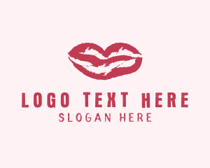Cosmetician - Red Beauty Lipstick logo design