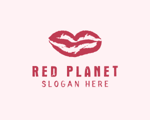 Red Beauty Lipstick logo design