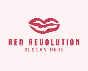 Red Beauty Lipstick logo design