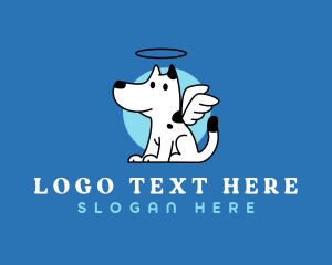 Canine - Dog Halo Wing logo design