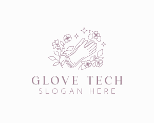 Flower Gardener Gloves logo design