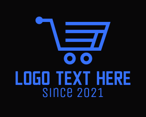 Online Shop - Online Grocery Cart logo design
