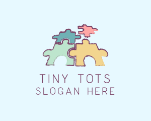 Kindergarten - Kindergarten Toddler Puzzle logo design