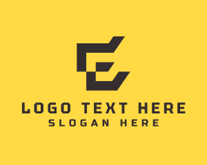 Technology - Geometric Company Letter E logo design