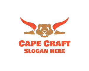 Cape - Flying Squirrel Hero logo design