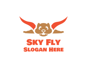 Flying Squirrel Hero logo design