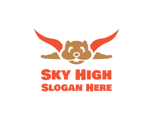 Fly - Flying Squirrel Hero logo design