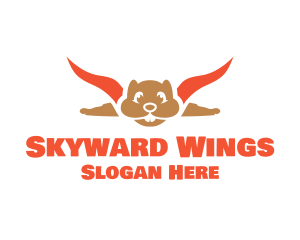 Flying - Flying Squirrel Hero logo design