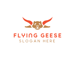 Flying Squirrel Hero logo design