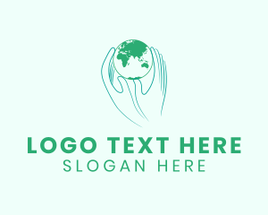 Environment - Green Hands Earth logo design