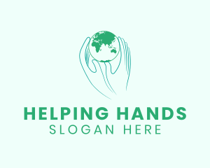 Hands - Green Hands Earth logo design