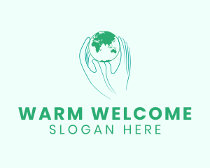 Green Hands Earth logo design