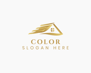Golden - Home Roofing Property Builder logo design