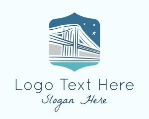 Travel Vlogger - Brooklyn Bridge Badge logo design