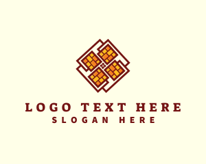 Paver - Brick Tile Flooring logo design