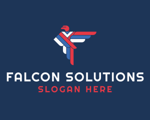 Falcon Wingspan Letter F logo design