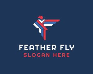 Falcon Wingspan Letter F logo design