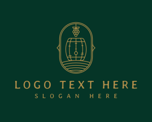 Distillery - Grape Winery Barrel logo design