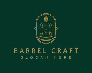 Barrel - Grape Winery Barrel logo design
