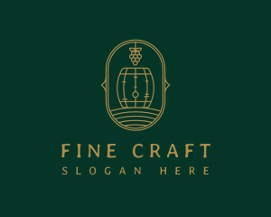 Grape Winery Barrel logo design