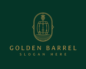 Grape Winery Barrel logo design