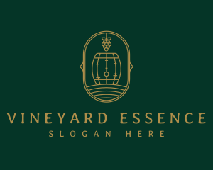 Grape Winery Barrel logo design