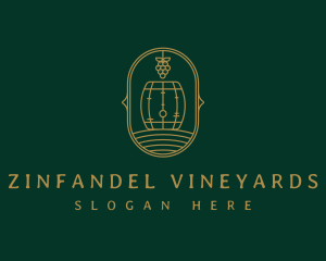 Grape Winery Barrel logo design