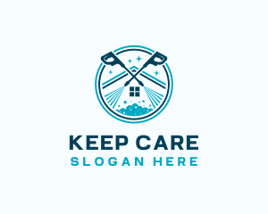 Pressure Wash House Keeping logo design