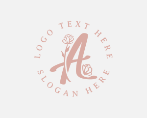 Leaves - Feminine Floral Letter A logo design