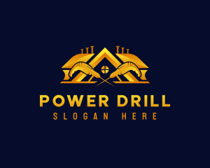 Drill Handyman Contractor logo design