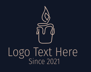 Light - Spa Wax Candle logo design