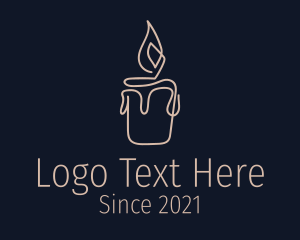 Aroma - Spa Wax Candle logo design