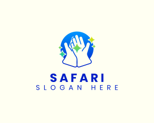 Disinfectant - Hand Gloves Washing logo design