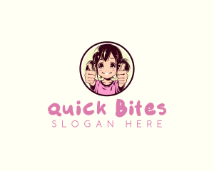 Anime Cute Girl Logo