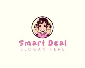 Anime Cute Girl Logo