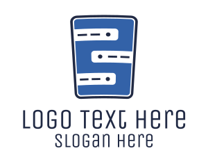 Storage Device - Blue Web Server logo design