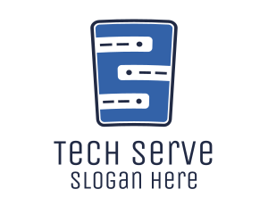 Server - Blue Web Server logo design