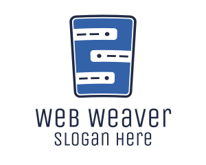 Blue Web Server logo design