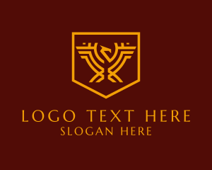 Secure - Medieval Eagle Shield logo design