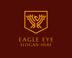 Medieval Eagle Shield logo design