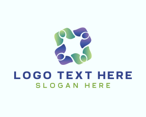 Social - Abstract People Community logo design