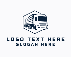 Tow Truck - Cargo Trailer Truck logo design