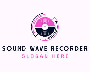 DJ Music Record Player logo design