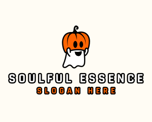 Soul - Ghost Pumpkin Halloween logo design