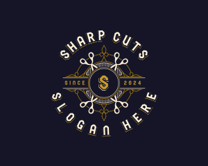 Cut - Barber Cutting Scissors logo design