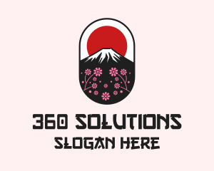 Mount Fuji Cherry Blossom logo design