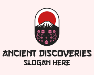 Mount Fuji Cherry Blossom logo design