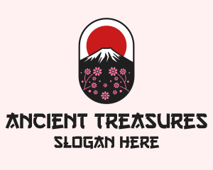 Mount Fuji Cherry Blossom logo design