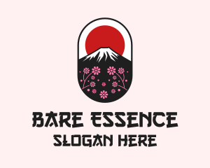 Mount Fuji Cherry Blossom logo design